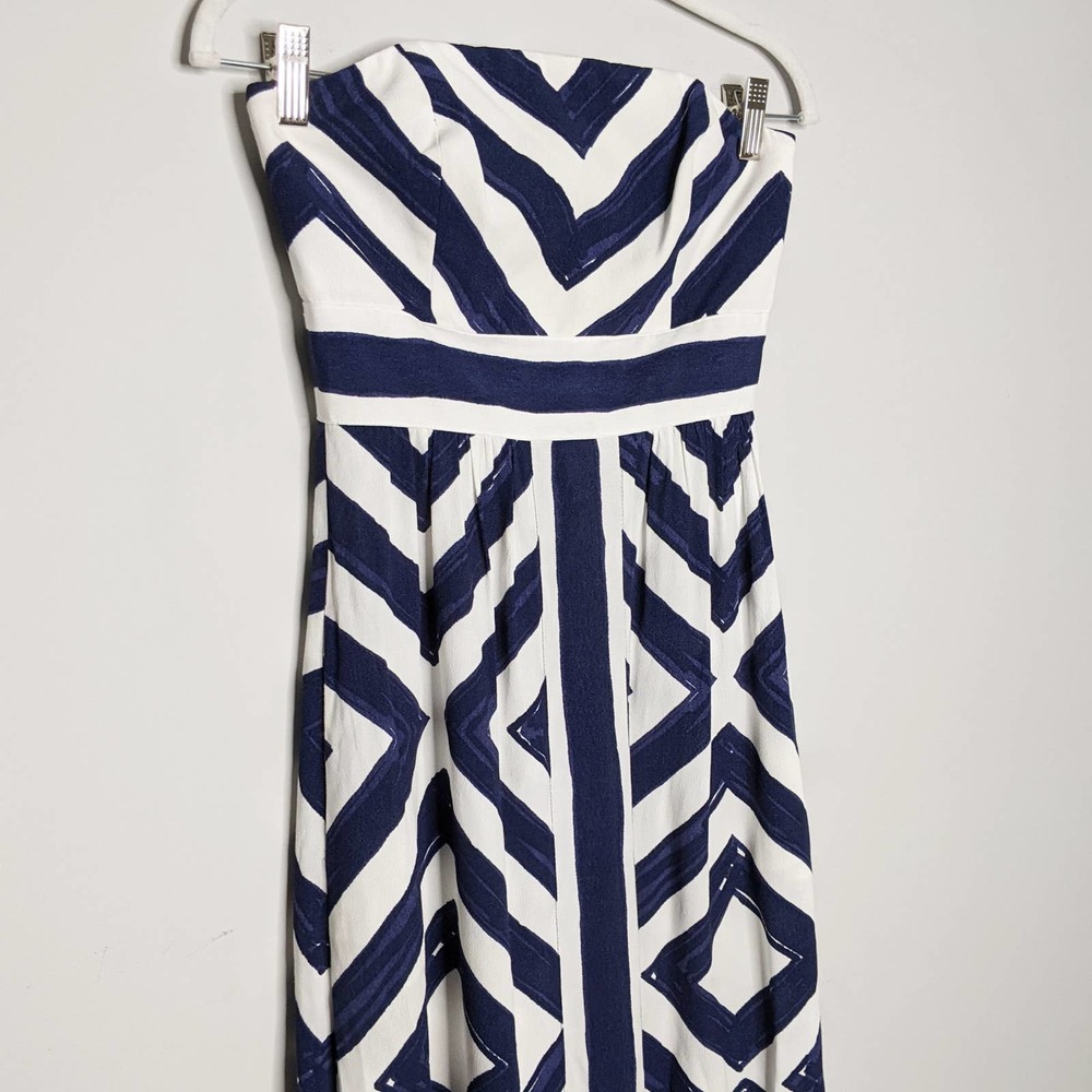 VINEYARD VINES • Blue Diamond Maxi Dress Sz 00 - Picture 2 of 7